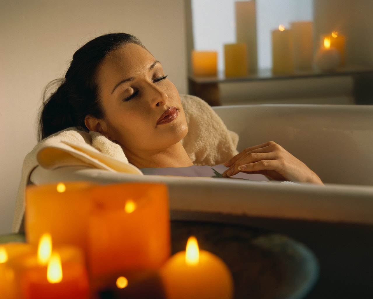 Candle, Spa, Person