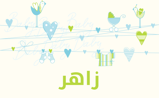 معنى اسم زاهر