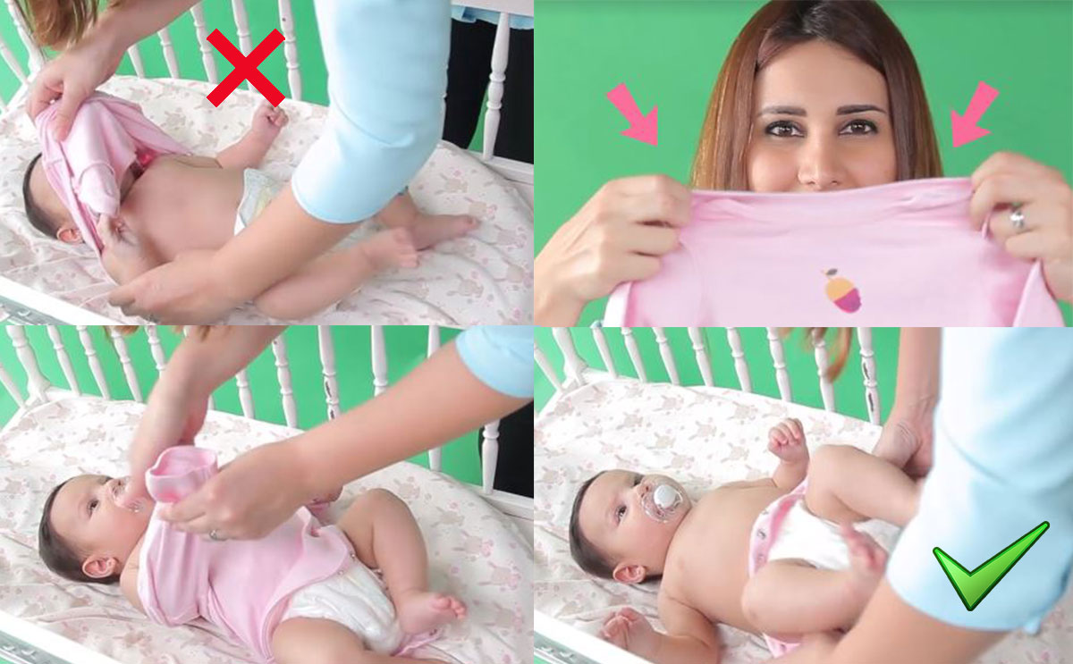 حيلة لنزع ملابس الرضيع