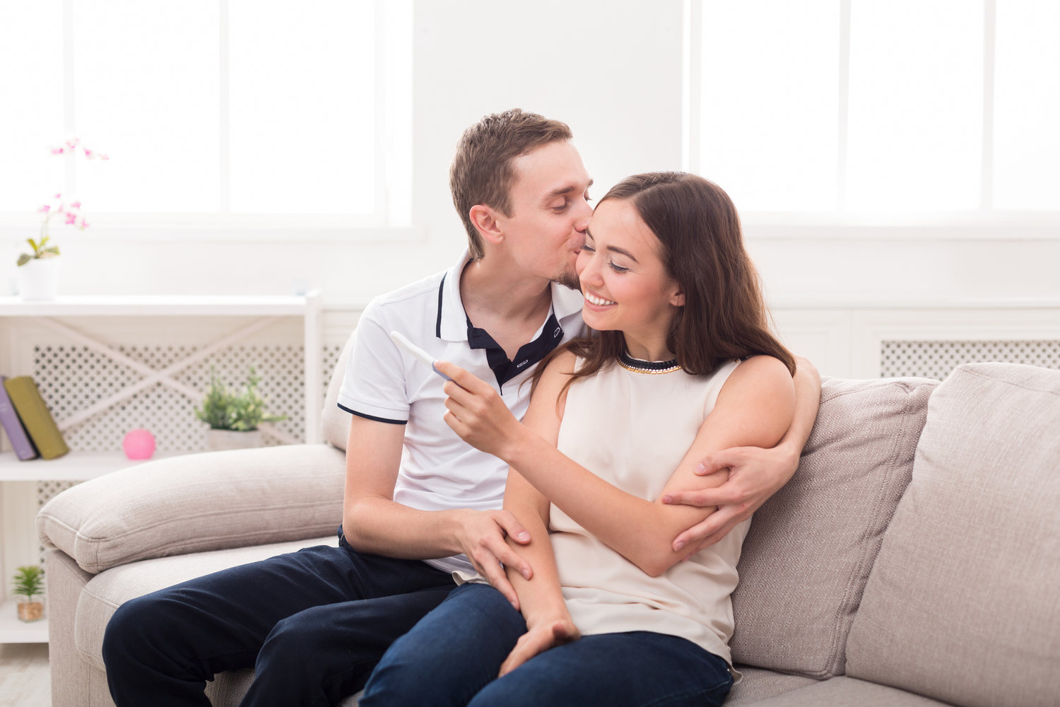 Couch, Furniture, Person