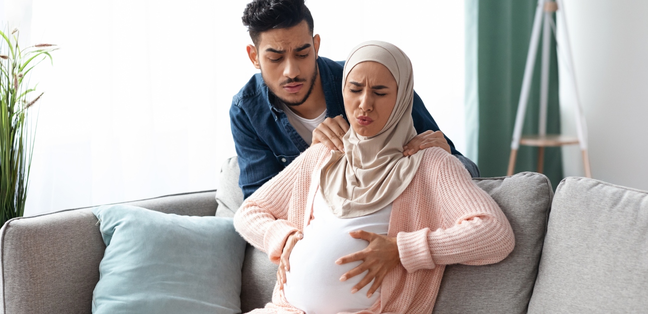 تحجر البطن بعد العلاقة الزوجية للحامل