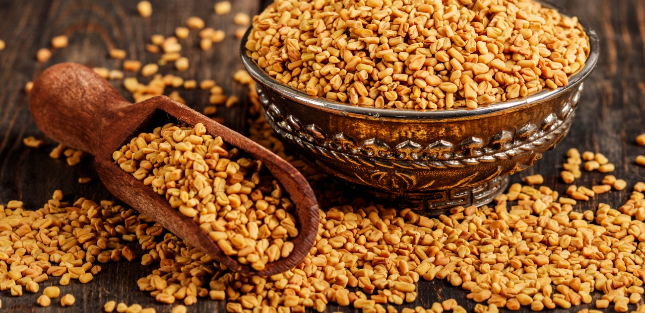 كمية من بذور الحلبة