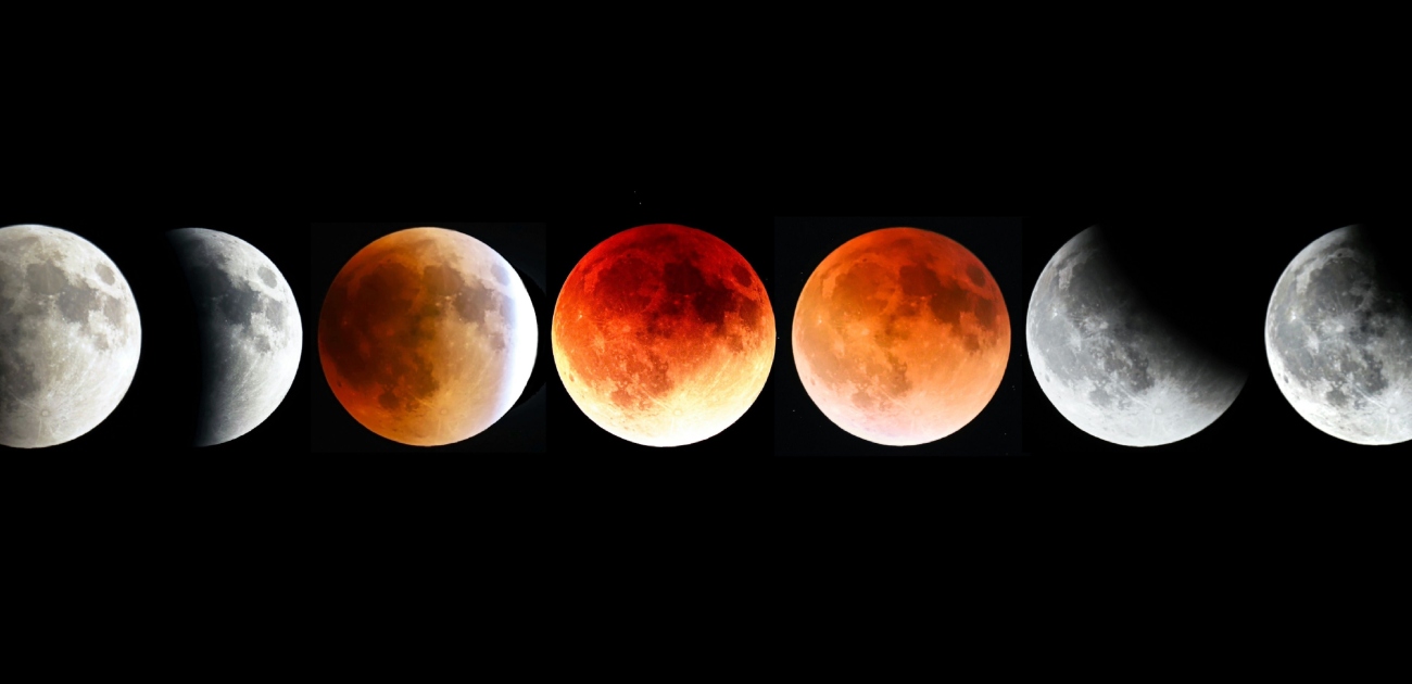 اطوار القمر بالترتيب للاطفال​